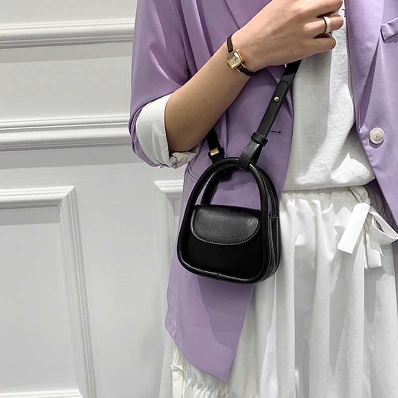 Túi Đeo Vai Màu Trơn Nhỏ Gọn Phong Cách Ngọt Ngào Thời Trang Cho Nữ