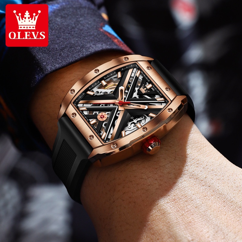 Đồng hồ nam cao cấp Olevs máy cơ size 41x40mm,chống nước 30m,bảo hành toàn quốc 12 tháng chính hãng Olevs