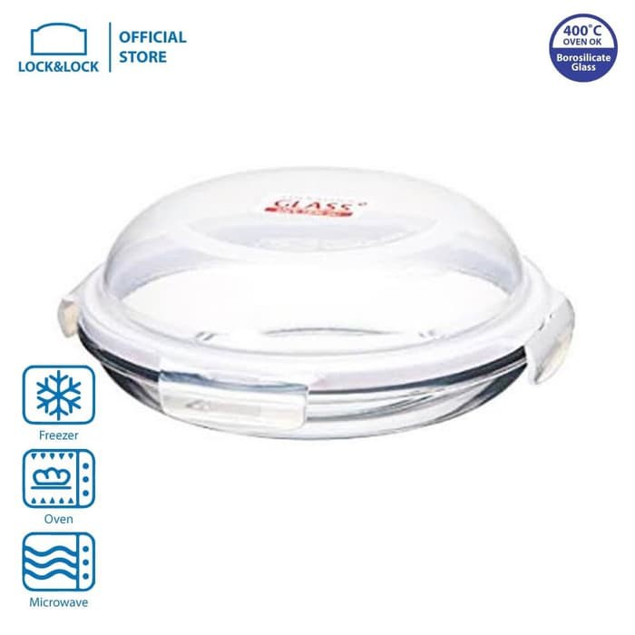 Hộp Thủy Tinh Chịu Nhiệt Nắp Vòm Lock&Lock LLG883 18cm