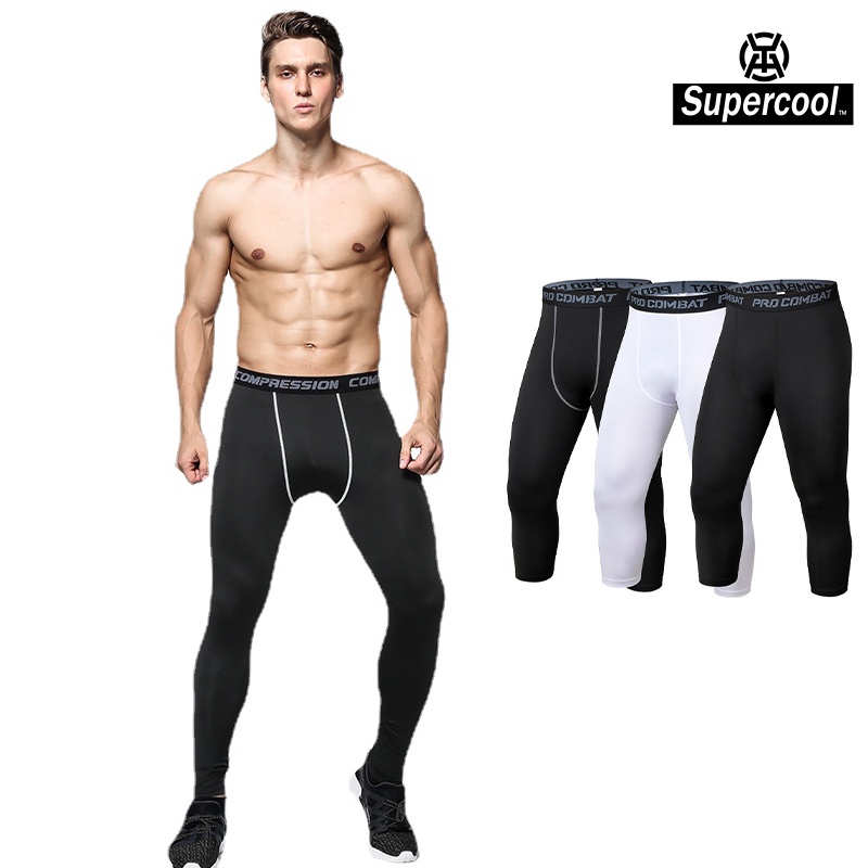 #SupercooL# Quần Giữ Nhiệt Thể Thao Nam Quần Thun Tất Dài Legging Big Size Co Giãn Form Slimfit Nhanh Khô Cao Cấp Vải Thoáng Thun Lạnh PE Co Trơn Chuẩn Form Chạy Bộ Chuyên Thể Dục Bóng Rổ Bóng Đá Cầu Lông Xe đạp