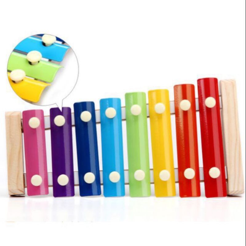 Đàn mộc cầm xylophone thép 8 nốt giáo dục sớm cho trẻ em