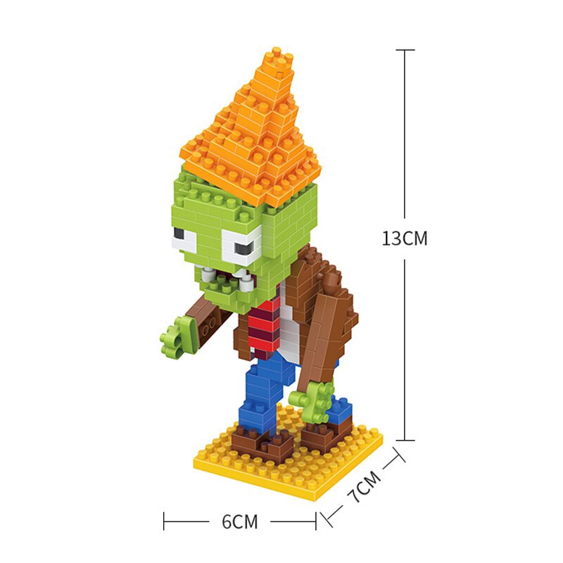 Mô hình lắp ráp lego họa tiết Plants Vs. Zombies