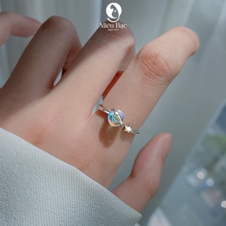 Nhẫn bạc nữ tiểu hành tinh chất liệu bạc S925 thời trang phụ kiện trang sức Miêu Bạc N000087
