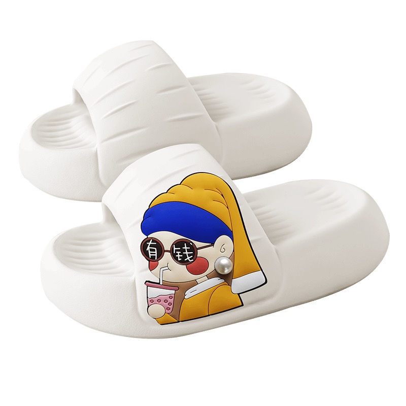 Dép Đi Trong Nhà Đế Dày Siêu Mềm Chống Trượt Họa Tiết Hoạt Hình Thời Trang Mùa Hè Cho Nữ