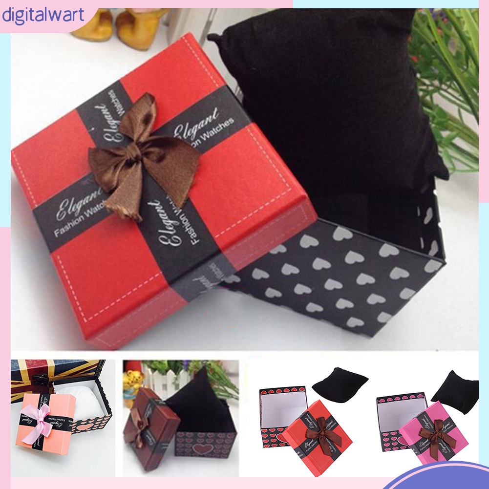 Hộp Đựng Trang Sức / Đồng Hồ / Vòng Đeo Tay Đính Nơ Dùng Làm Quà Tặng