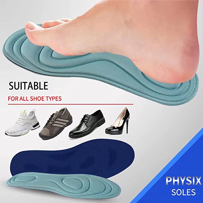 2 miếng lót giày foam 3D mũi tròn Hickies lacing system dùng cho giày dép nam nữ giúp giảm đau, thoáng khí size 34-40