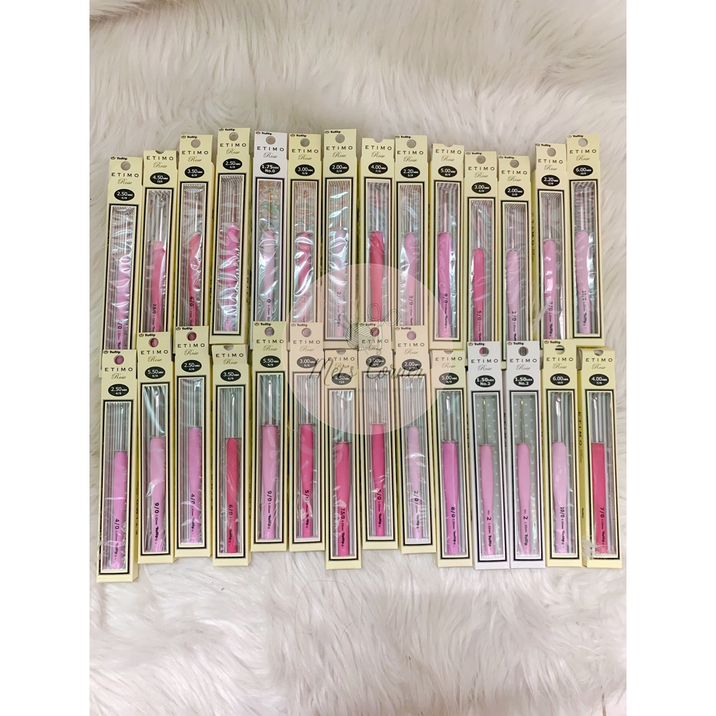 [Bán lẻ] Kim móc len tulip hồng (Size 2.0-6.0mm)