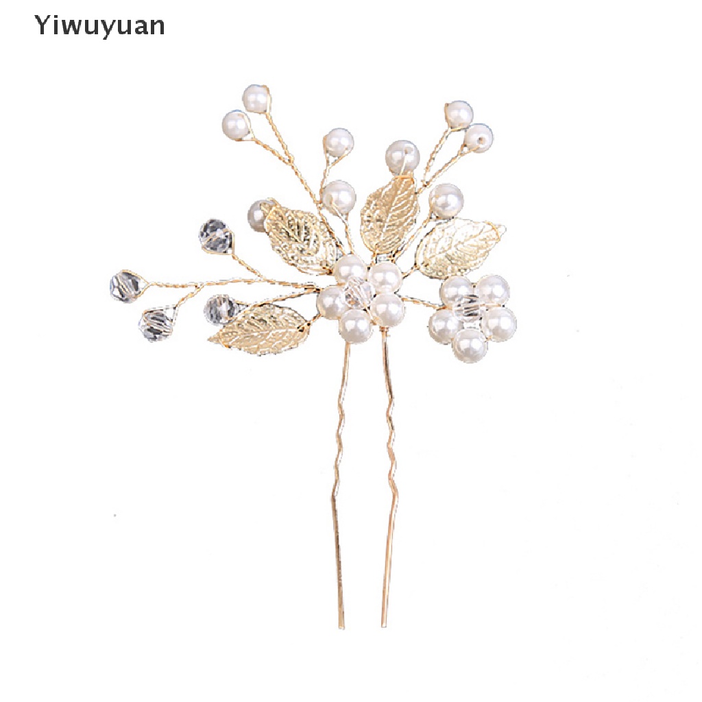 Trâm Cài Tóc Hình Hoa Đính Ngọc Trai Phụ Kiện Cho Cô Dâu