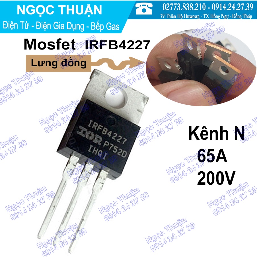 Mosfet IRFB4227 KÊNH N  65A 200V