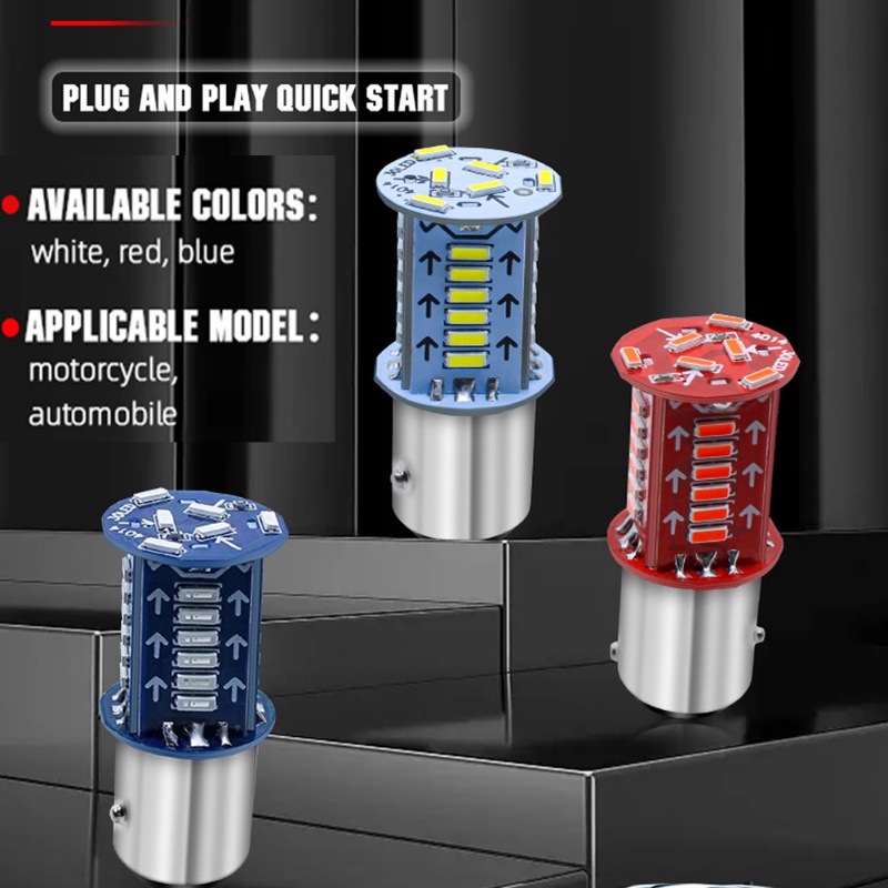 1 Đèn Led Tín Hiệu 1157 DC12V Ánh Sáng Trắng / Đỏ / Xanh Dương Cho Xe Hơi Xe Máy