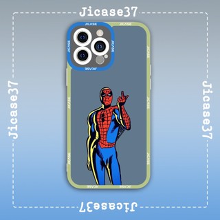 Ốp lưng iphone samsung xiaomi oppo cạnh vuông Jicase JMcase Người nhện Spiderman Comics hoạt hình