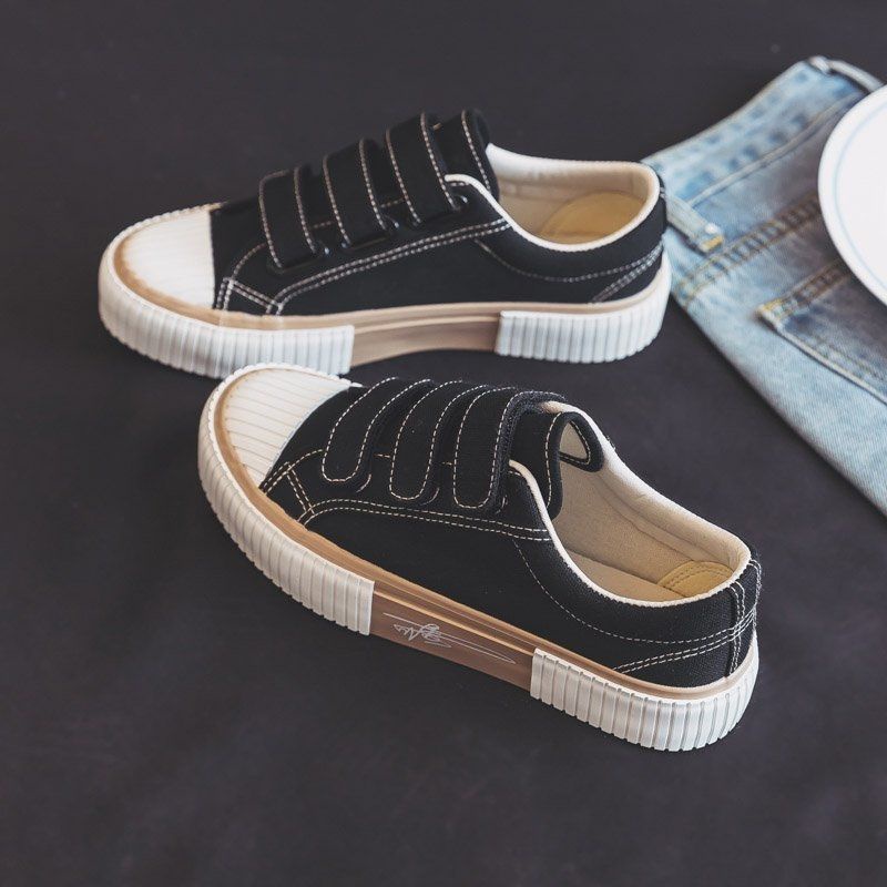 Giày Lười Canvas Quai Dán Thời Trang 2023 Cho Nữ