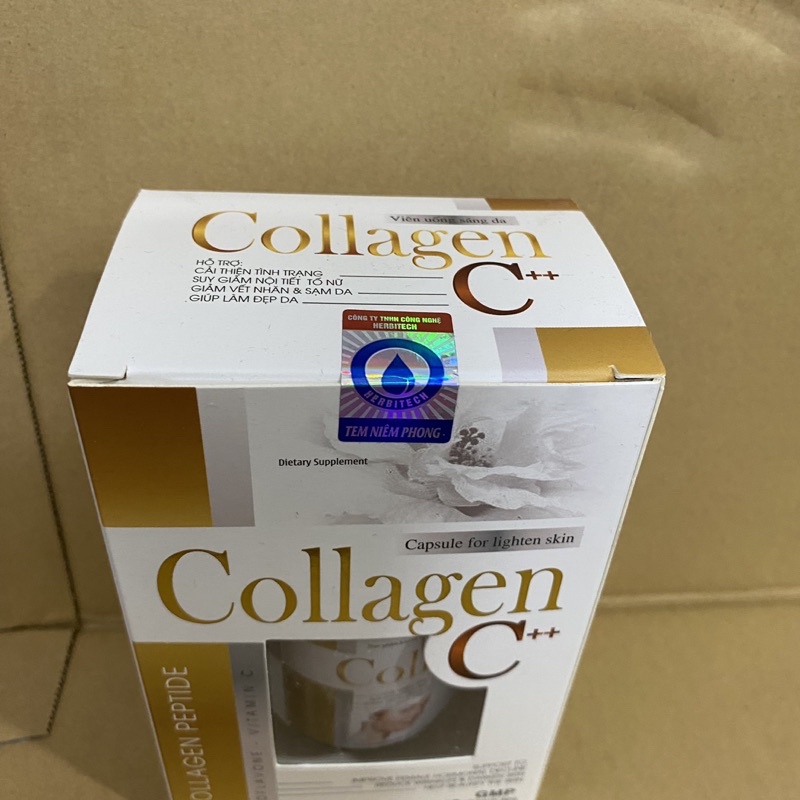 Viên uống sáng da COLLAGEN C++ 60 viên tăng cường nội tiết tố nữ giảm nám sạm ,làm đẹp da - Collagen nhập khẩu Mỹ