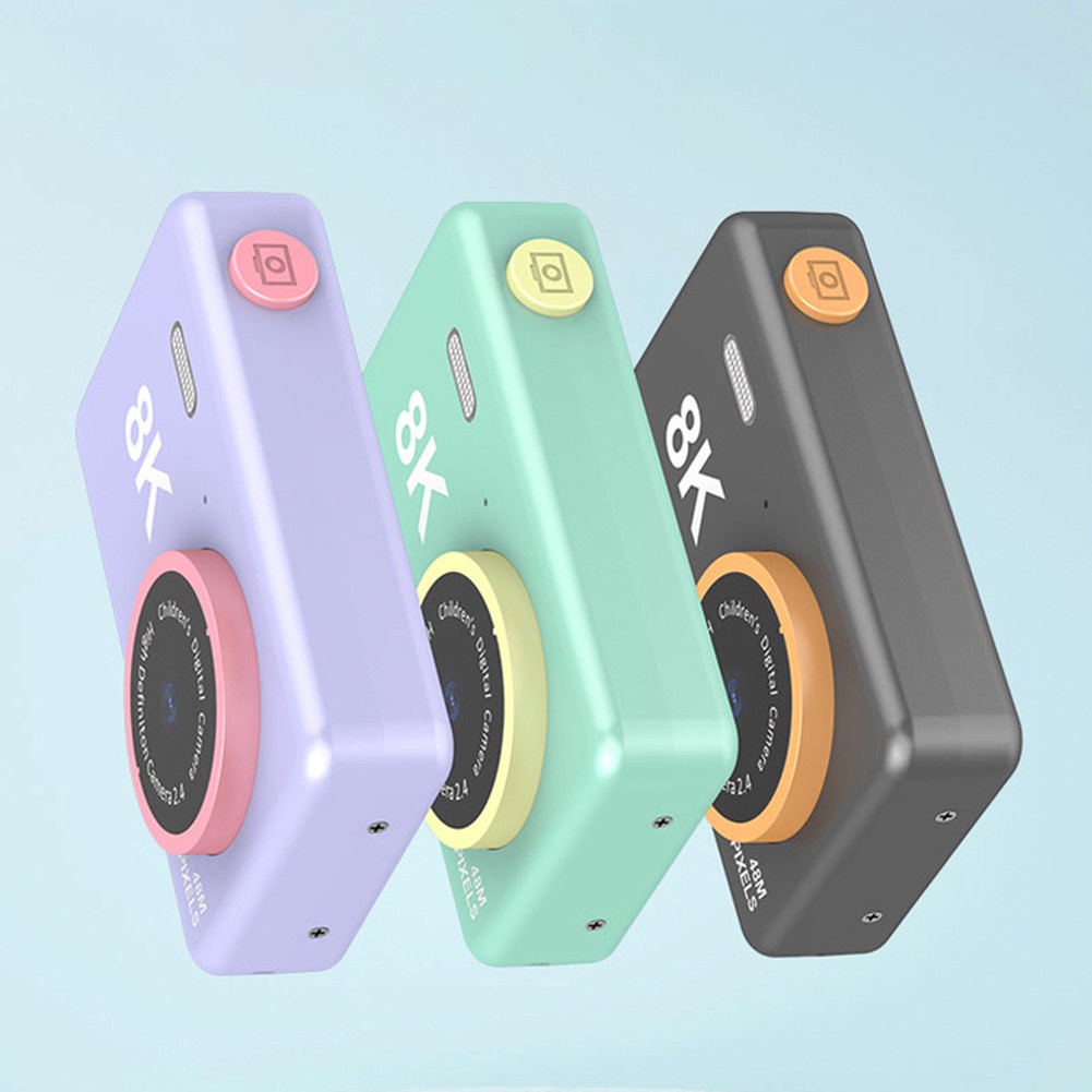 Máy Ảnh 80MP DSLR Màn Hình HD 2.4 inch Sạc USB Kèm Dây Đeo Họa Tiết Hoạt Hình Xinh Xắn Cho Bé