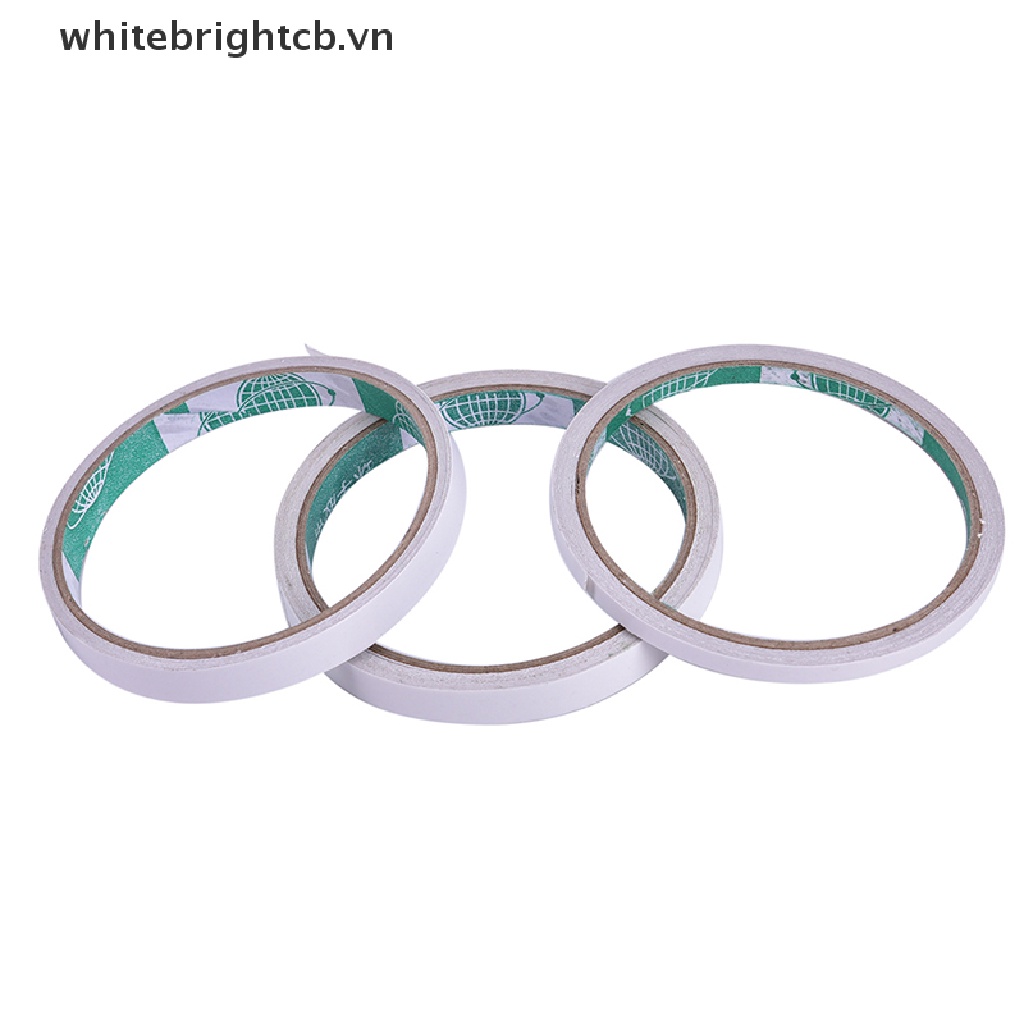 Cuộn Băng Keo Hai Mặt Màu Trắng Siêu Dính 5M / 8M