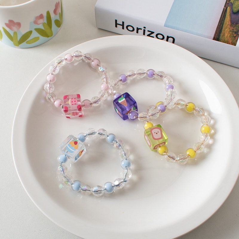 Dây Buộc Tóc Co Giãn Trong Suốt Hình Cây Kem Dễ Thương