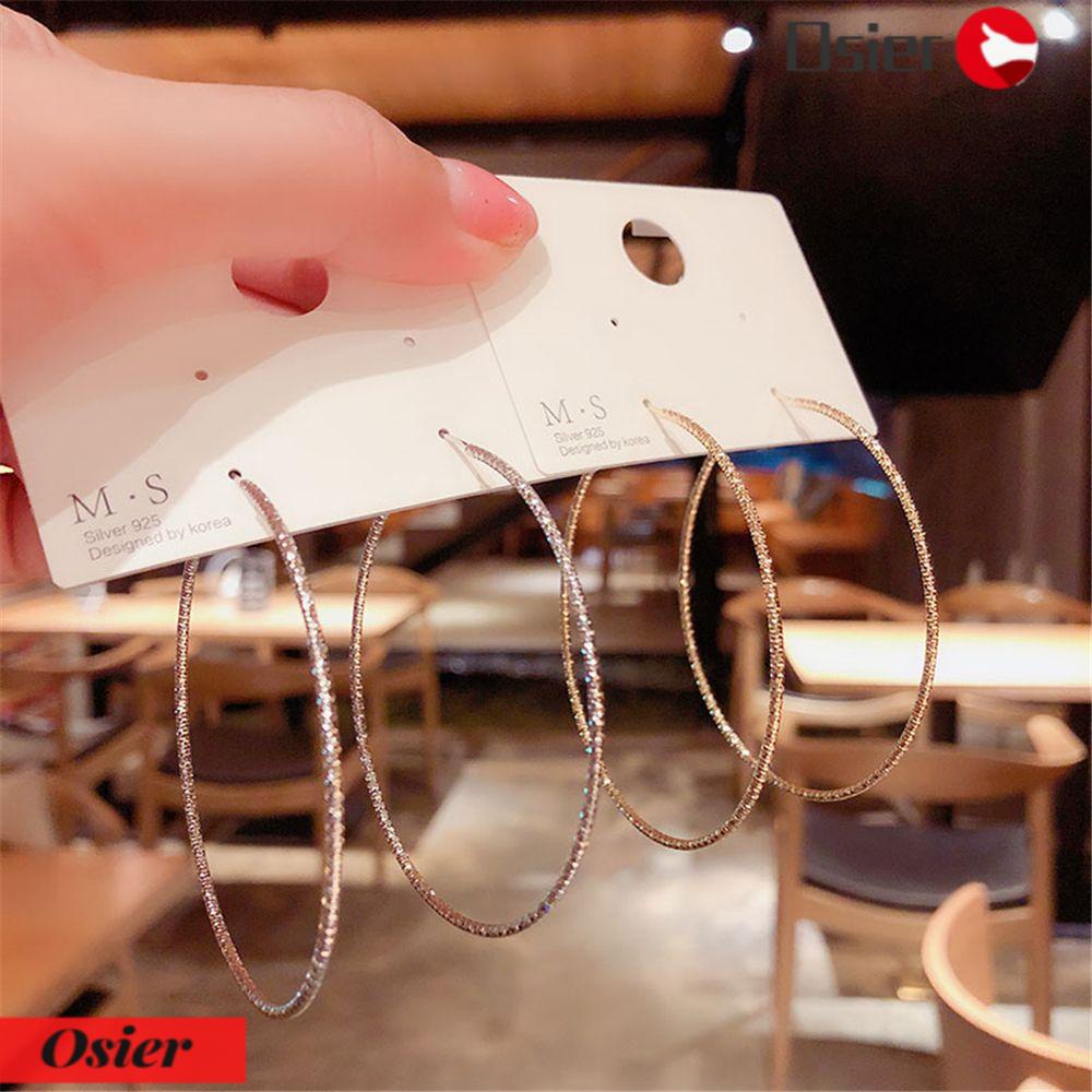 Bông Tai Hình Tròn Cỡ Lớn Thiết Kế Tinh Tế Thời Trang Cho Nữ OSIER1 OSIER1