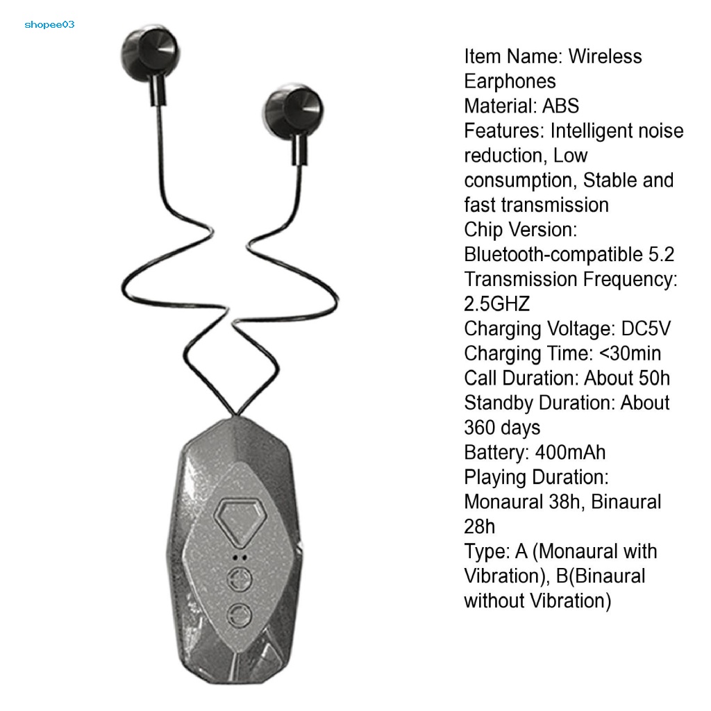 Tai Nghe Nhét Tai Không Dây Bluetooth 5.2 Có Chế Độ Rung