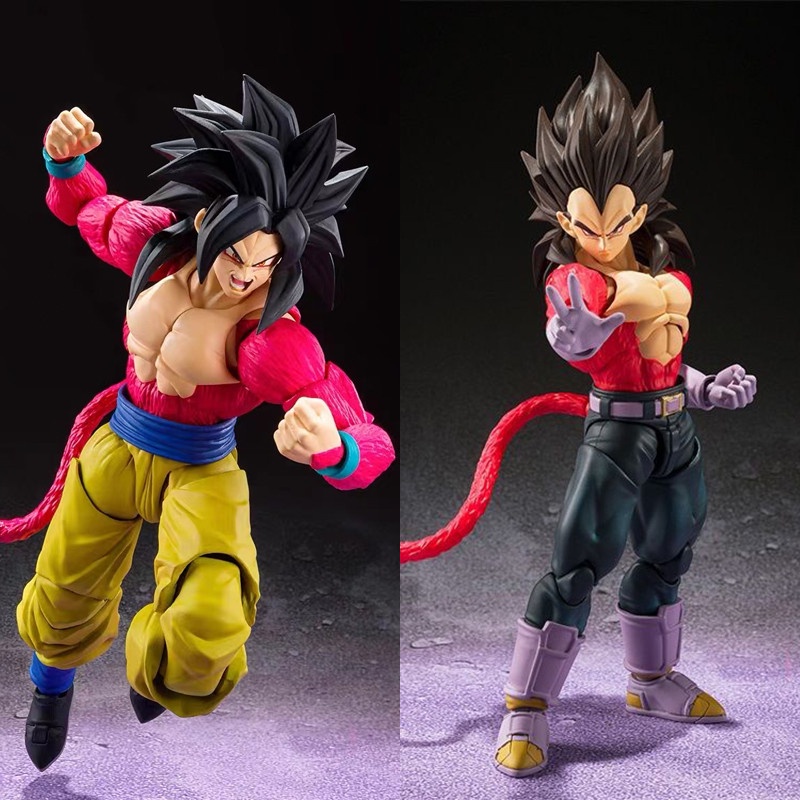Mô Hình Đồ Chơi Nhân Vật Vegeta Son Gokuu Super Saiyan 4 Trong Phim Bảy Viên Ngọc Rồng GT S.H.Figuarts