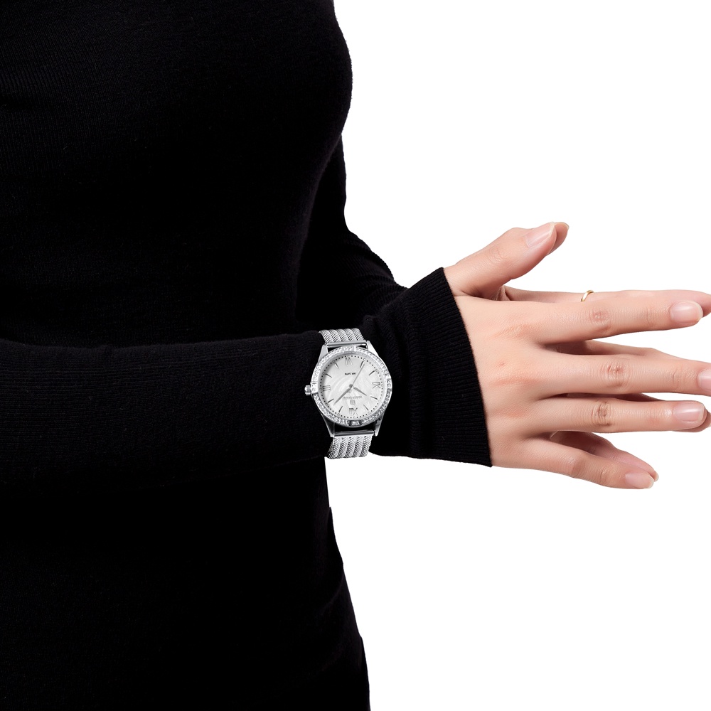 Đồng Hồ Analog Máy Quartz NAVIFORCE 5028 Dây Lưới Siêu Mỏng Chống Thấm Nước Kiểu Dáng Sang Trọng Dành Cho Nữ