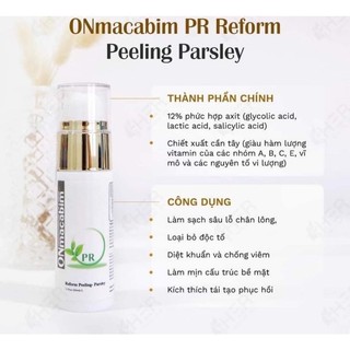 50ml Kem Peel Ngò Tây Onmacabim PR Reform Peeling Parsley- Tẩy da chết, thải độc, làm sáng và căng bóng da