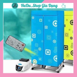 Tủ sấy quần áo có điều khiển từ xa Tủ vải sấy quần áo hai tầng khung inox tiết kiệm điện shopgiadunghudu