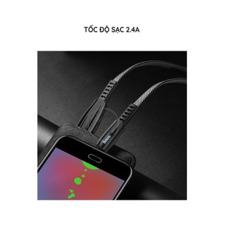 Cáp Sạc Nhanh Hoco U70 Dây Dù Micro 2.4a Dài 1.2m