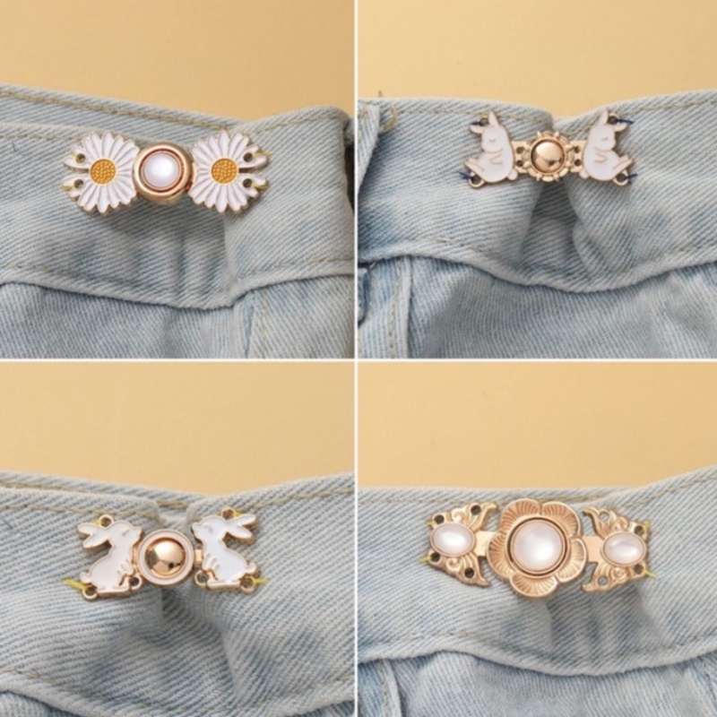 Móc Cài Quần Bằng Kim Loại Họa Tiết Hoạt Hình Dễ Thương Phong Cách Hàn Quốc