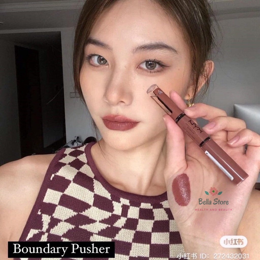 Son kem bóng lâu trôi NYX Shine Loud Lip Color &amp; Gloss màu Boundary Pusher
