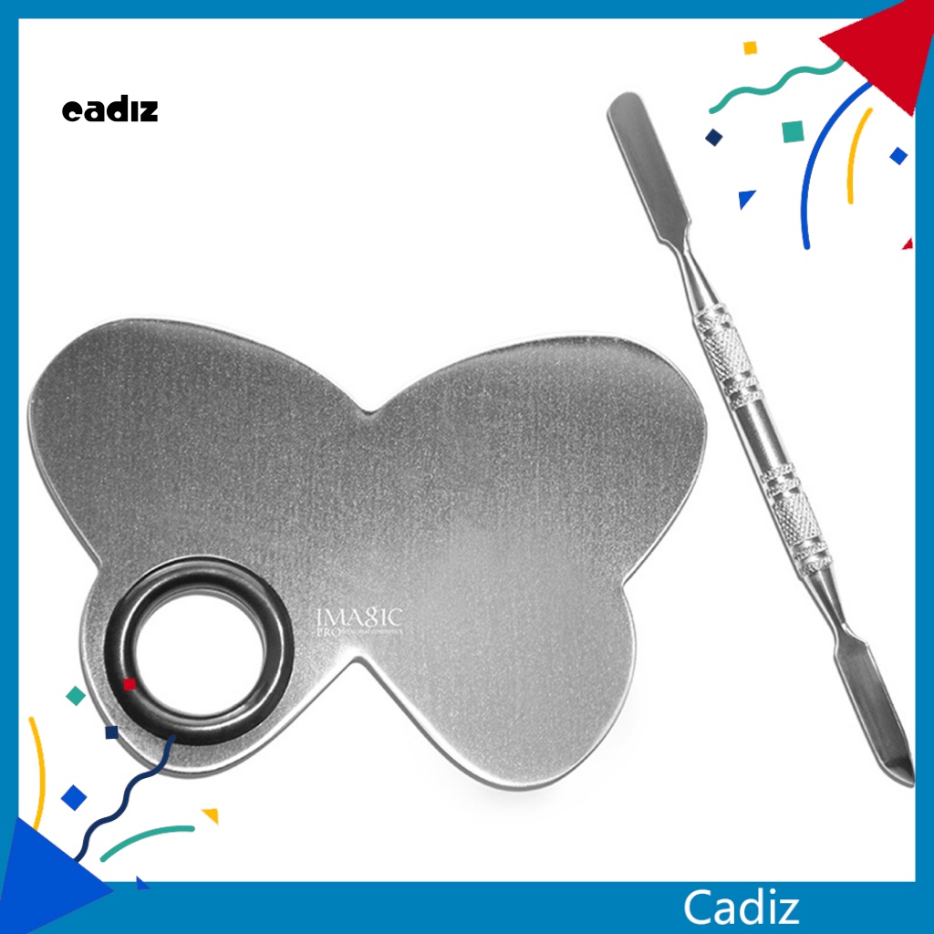 Khay Đựng Phấn Trang Điểm Bằng Thép Không Gỉ Có Tay Cầm Chống Trượt Tiện Dụng