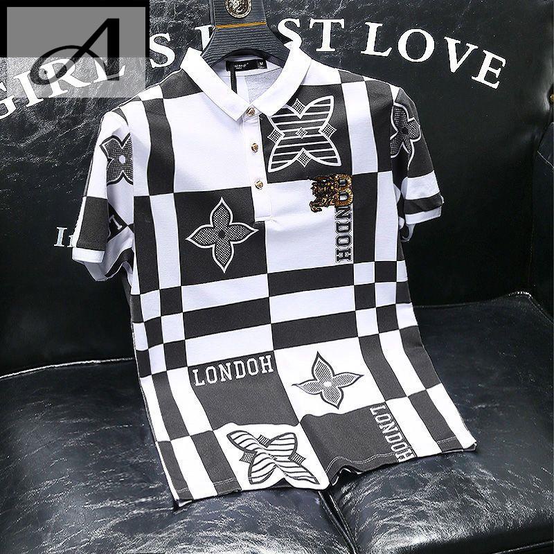 Áo nam Tay Ngắn Cổ Bẻ Dáng Ôm Thời Trang Cao Cấp