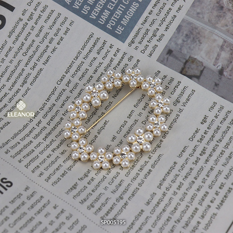 Ghim cài áo nữ Eleanor Accessories vòng hoa ngọc trai nhân tạo phụ kiện trang sức 5195