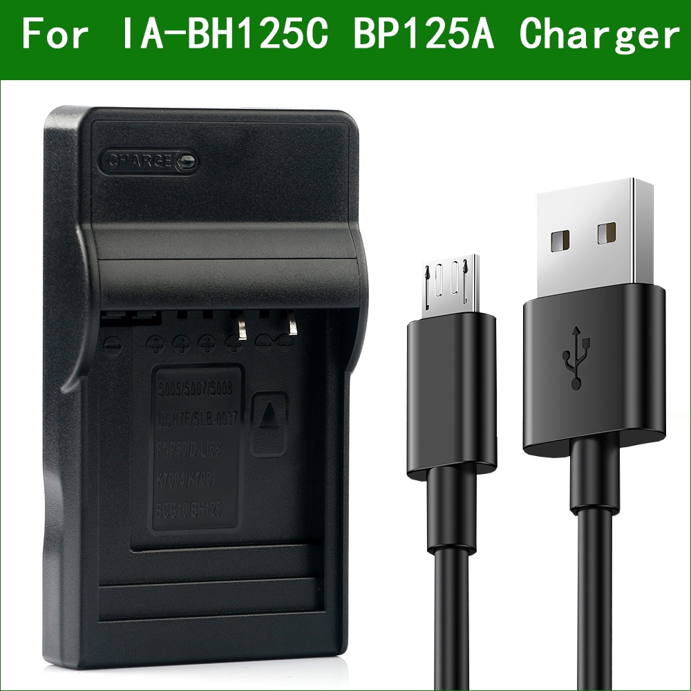 Bộ Sạc Pin Máy Ảnh IA-BH125C BP125A Cho Samsung HMX-R10 Q10 Q20 Q100 Q130 Q200 QF20 QF30 QF33 QF300 QF310 QF320 T10 T11 M20
