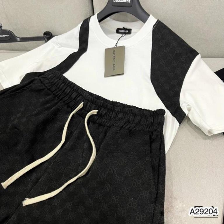 Bộ Quần Áo Nam Balen MCQ Phối Viền Vai Cao Cấp - Bộ Nam Balen Chất Cotton Mát Mịn