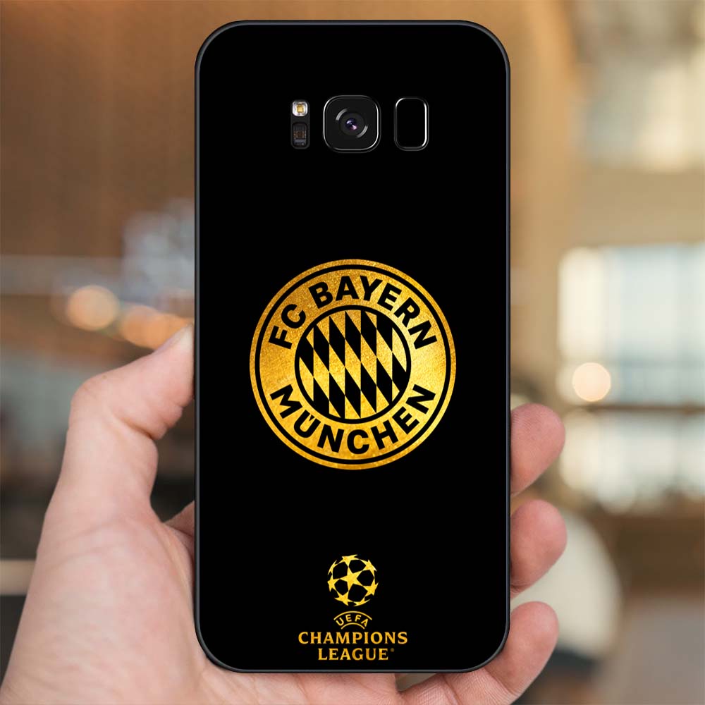 Ốp lưng Samsung S8, S8 Plus viền đen in hình CLB Bóng Đá Bayer Munich