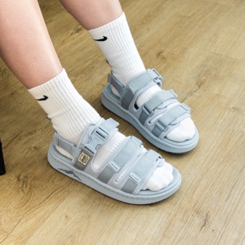 Giày Sandal Nam Nữ Genki Màu Xanh Xám Quai Chéo Thời Trang Chính Hãng YK279