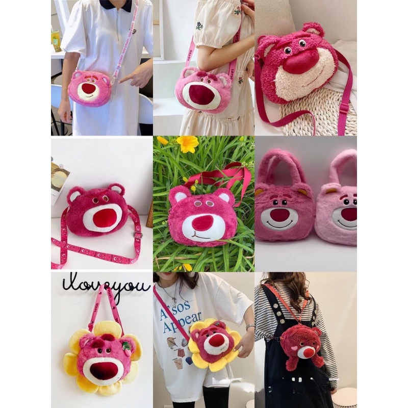 Túi Đeo Chéo Hình Gấu Bông Hoạt Hình Phong Cách Phương Tây Cho Nữ túi đeo chéo hình gấu