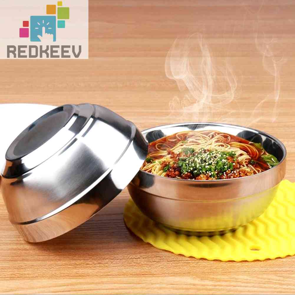 Bát Ăn Cơm Hai Lớp Cách Nhiệt Bằng Thép Không Gỉ Dành Cho Trẻ