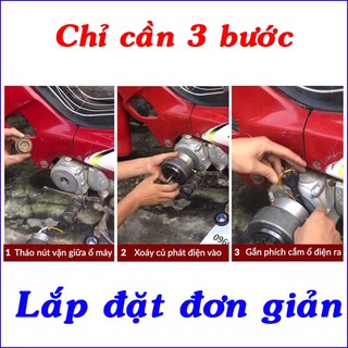 Máy phát điện gia đình gắn vào xe máy đầu khẩu 14t