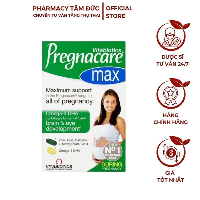 Vitamin tổng hợp bà bầu Pregnacare max 84 viên- Nhà thuốc Tâm Đức