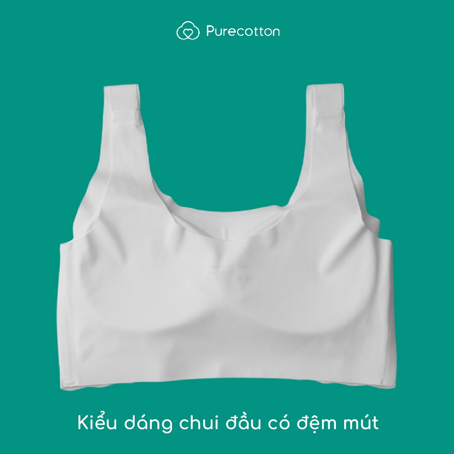 Áo lá học sinh không viền Purecotton chất liệu cotton cao cấp Miu Bra PC100