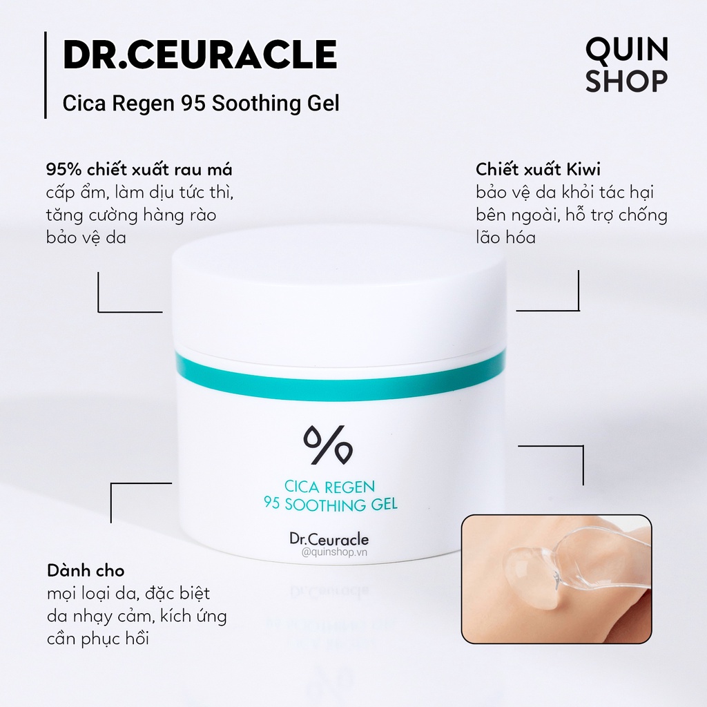 Kem Dưỡng Rau Má Làm Dịu Da Dr.Ceuracle Cica Regen 95 Soothing Gel
