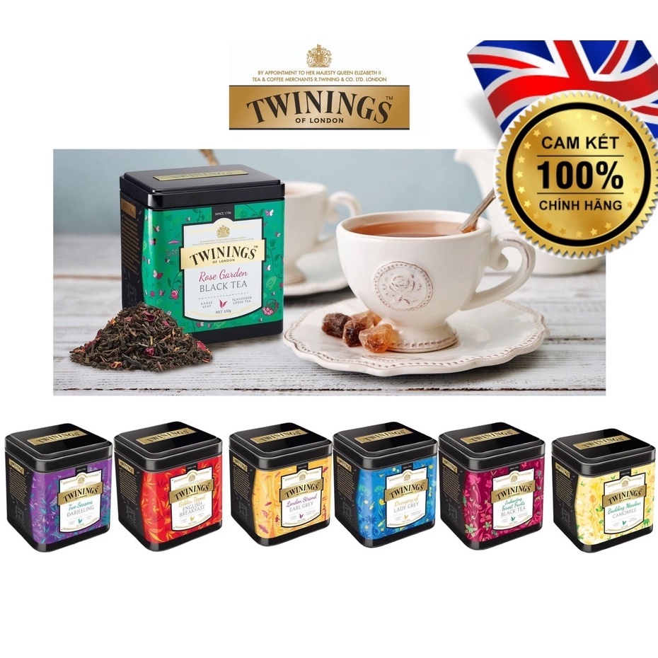 Trà Twinings Black Tea - English Breakfast Tea / Earl Grey Tea Anh Cao Cấp Lon Thiếc 100g