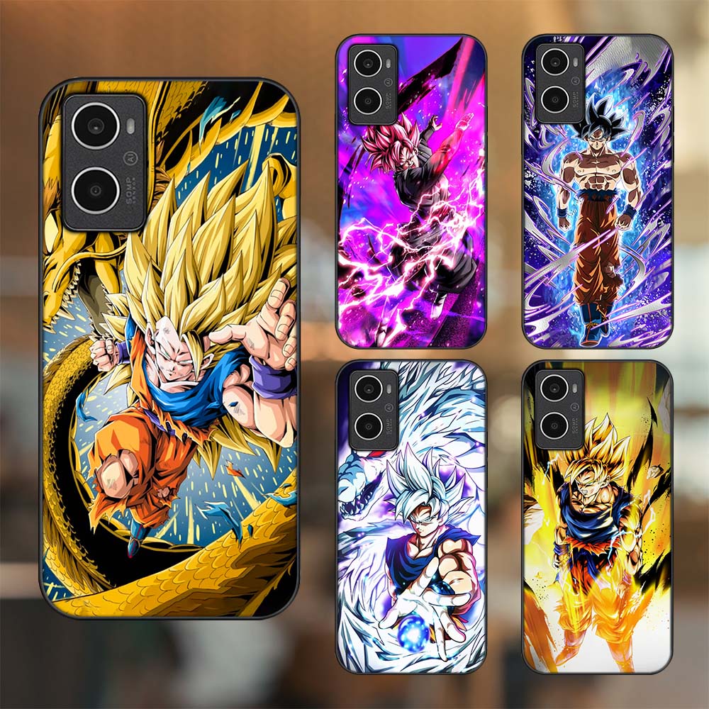 Ốp lưng Oppo A96 4G viền đen in hình Son Goku Dragon Ball Super Saiyan