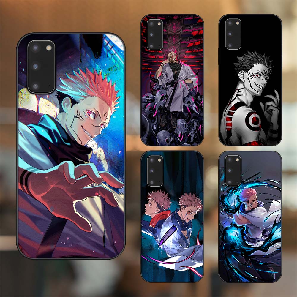 Ốp lưng Samsung S20 viền đen in hình Sukuna Yuji Jujutsu Kaisen Chú Thuật Hồi Chiến
