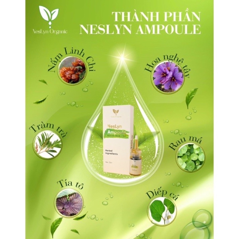 Serum sạch mụn giảm thâm neslyn ampoule,Serum gom khô nhân mụn
