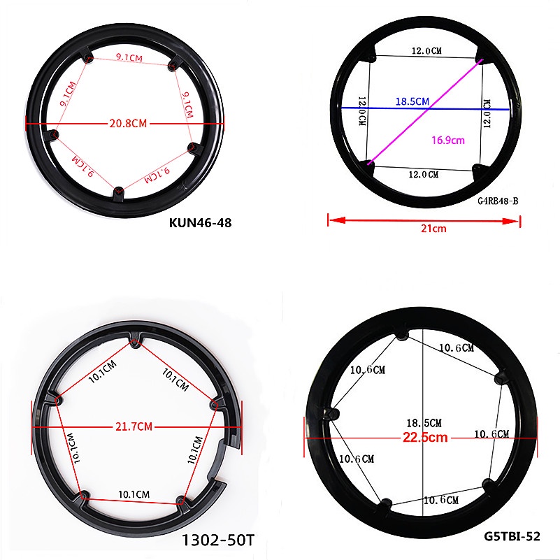 Vỏ Bọc Bảo Vệ Bánh Xích Xe Đạp 42 44 46 48 50 52T