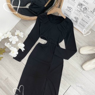 Đầm Body Khoét Eo Xẻ Tà - D12031