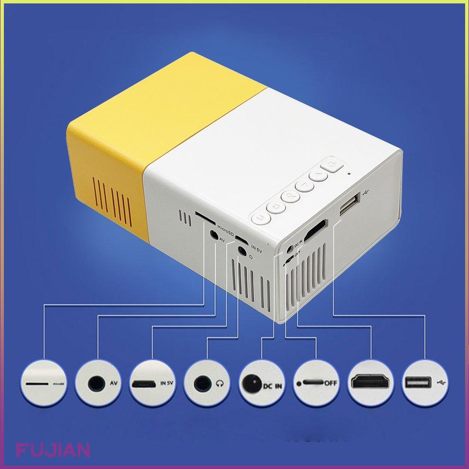 Máy chiếu di động Yg300 Led độ phân giải cao 1080P Đa giao diện