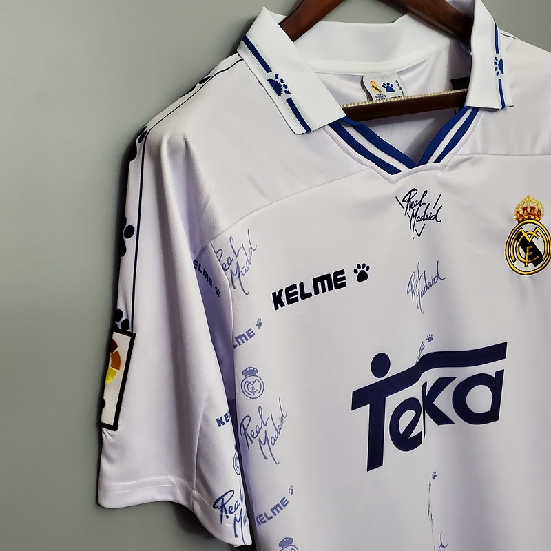 Áo Bóng Đá Đội Tuyển Real Madrid 94-96 Phong Cách Retro